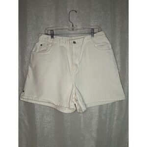 Gitano White‎ Denim High Waist Mom Shorts Casual Cotton Size 16